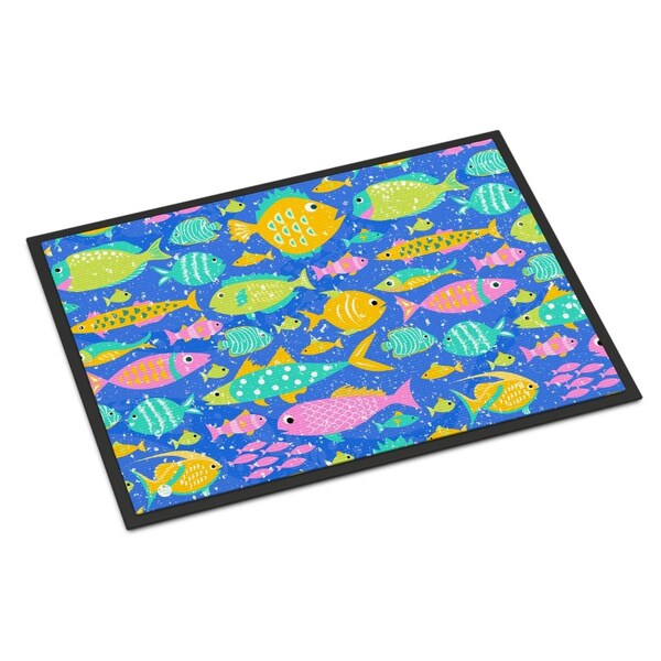 Carolines Treasures 18 x 27 in. Little Colorful Fishes Indoor or Outdoor Mat VHA3034MAT - main